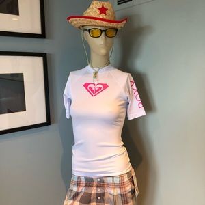 ROXY “WHOLE HEARTED” SHORT SLEEVE RASH GUARD XS
